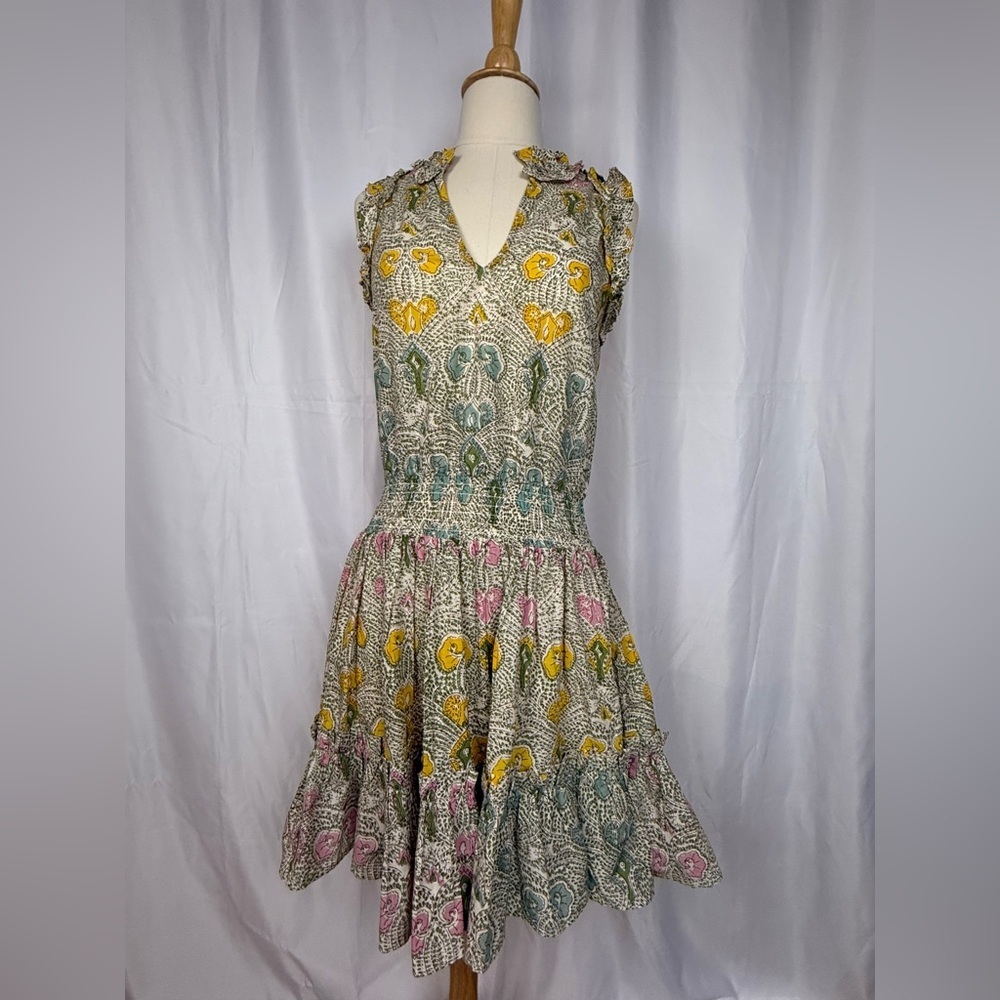 Anna Cate Multicolor Floral Midi Dress S